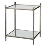 24283  Gannon Mirrored Glass End Table ,24282